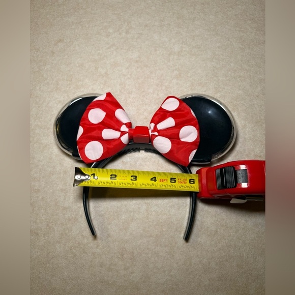 Disney on ICE Vintage 1998 Minnie Mouse Red Polka Dot Light Up Ears Headband - Picture 7 of 8